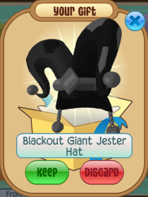 Animal Jam Classic (AJC) | Blackout Giant Jester Hat (READ DESCRIPTION)