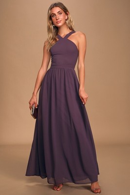 dusty purple maxi dress