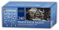 Christmas Workshop 77720 240 Led Icicle Chaser Lights - Bright White Christmas Workshop 77720 240 Led Icicle Chaser Lights - Bright White