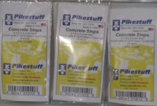 Pikestuff HO Scale 541-1010 Concrete Steps Lot of 3 Packs = 9 Steps NEW