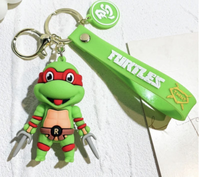 Raphael Ninja Turtles TMNT Themed 3D Keychain/Bag Charm/Backpack Clip