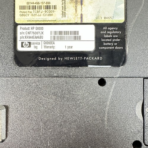 HP G6000 15” Laptop Untested No Charger Unchecked Unknown Spec For Parts - Picture 10 of 10