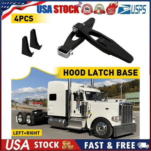 For Kenworth W900 Peterbilt 377 378 379 Hood Latch Kit 1 Pair NEW # L56-0001 US - Picture 14 of 17