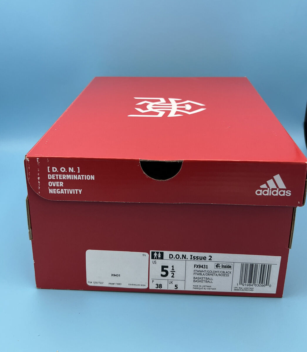 Adidas D.O.N ISSUE 2 FX9431 White/Gold Basketball Shoes SZ Adidas D.O.N ISSUE 2 FX9431 White/Gold Basketball Shoes SZ