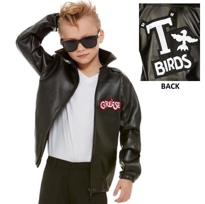 Childs Boys Officially Licensed Grease T Bird Fancy Dress Jacket