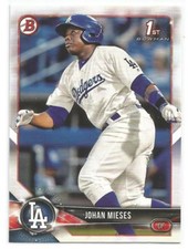 Johan Mieses LA Dodgers 2018 Bowman Baseball Prospects Card