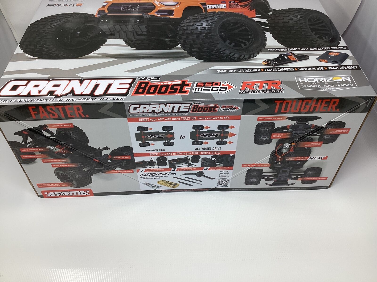 1/10 Granite 4X2 Boost Mega 550 Brushed Monster Truck RTR with Battery –  Sheldon's Hobbies