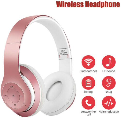 Wireless Headphones Bluetooth Over Ear Foldable Stereo Noise Cancelling Headsets - Picture 1 of 6