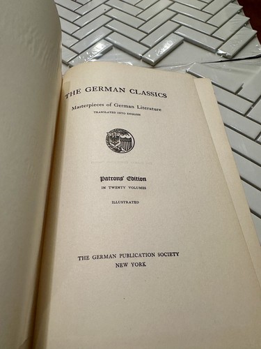 GERMAN CLASSICS MASTERPIECES OF GERMAN LITERATURE Vol. II / 1914 - Picture 2 of 7