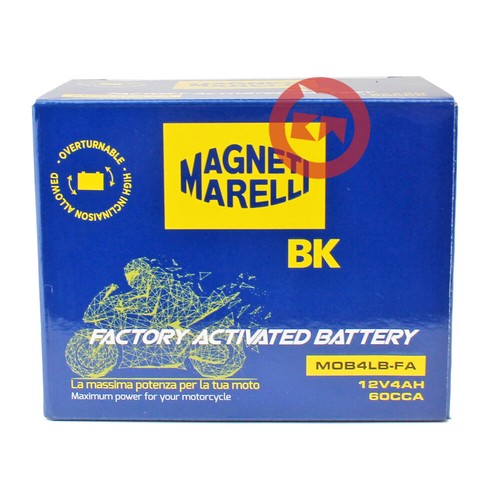 BATTERY YB4L-B 4AH MARELLI SEALED PIAGGIO NRG MC2 DD 50 1996-1998 - Picture 5 of 7