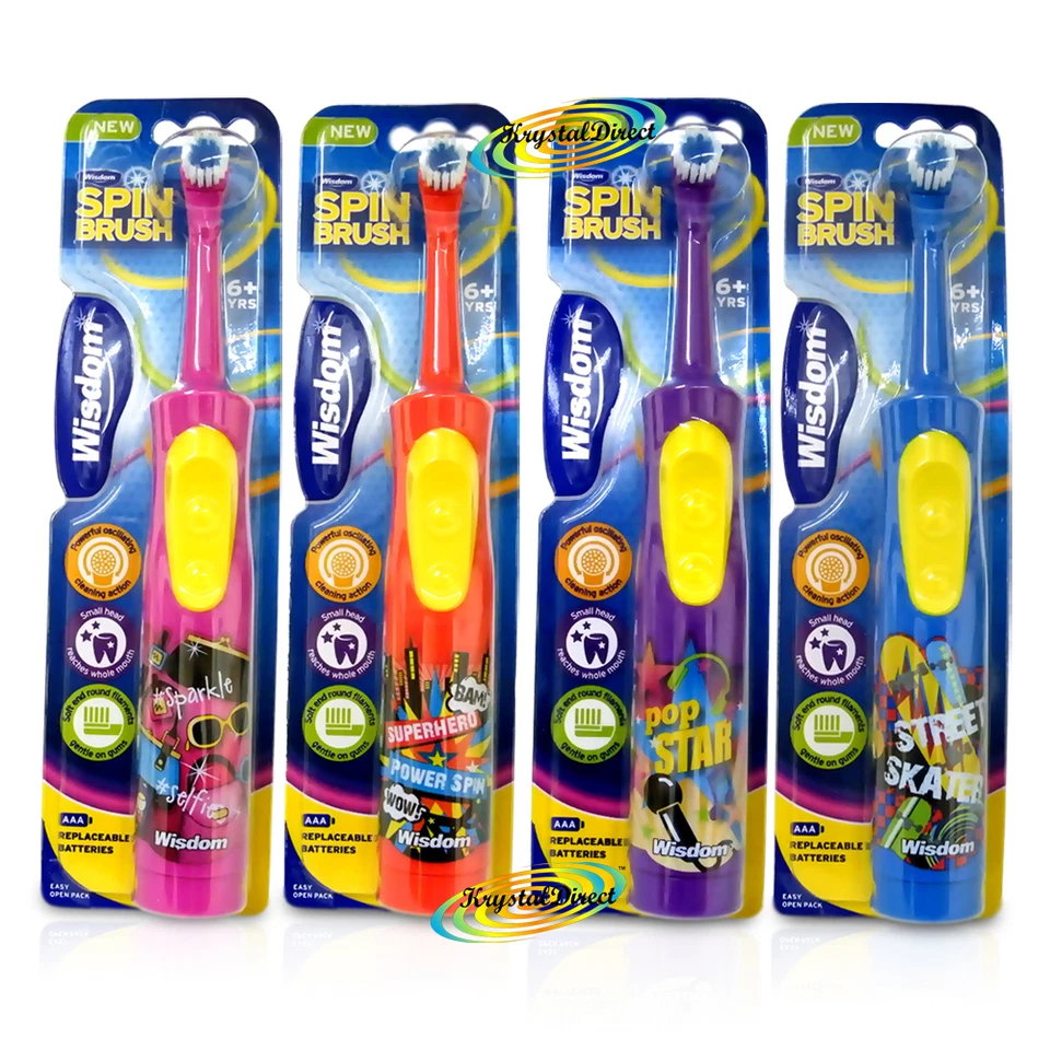 Wisdom Spinbrush Kids Children Battery Electric Toothbrush 6+ years
