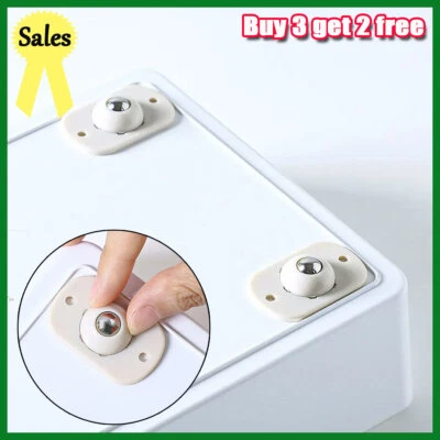 4Pcs Universal Ball Swivel Castors Small Furniture Steel Wheels Trolley Rollers