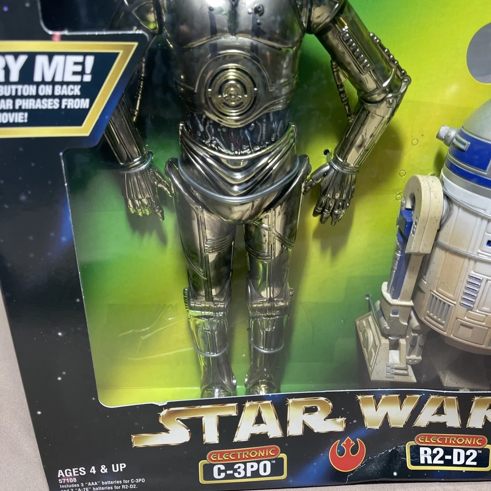 Juego de figuras de colección de acción electrónica Star Wars Kenner C-3PO R2-D2 12 pulgadas 12" Foto 3 de 4