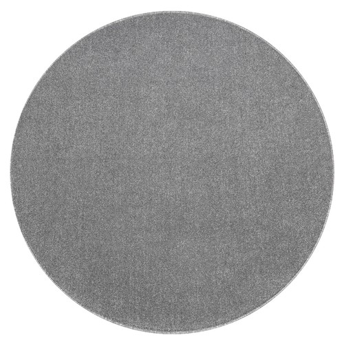 Modern Durable Soft ROUND rug ETON PLUS light grey, one-color, uniform, plain - Picture 2 of 9
