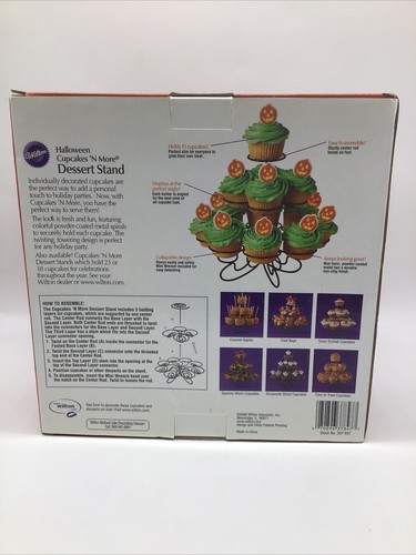 Wilton Halloween Cupcakes‘N More Dessert Stand Holds 13 Treats/Cupcakes NIB(2006 - Picture 4 of 8