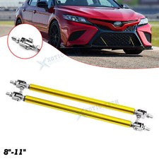 2pc Gold Front Bumper Splitter Strut Rod Tie Bars For Toyota Camry Corolla Lexus