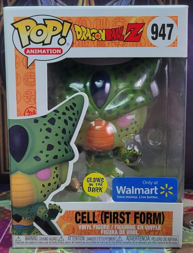 Funko Pop! #947 Dragon Ball Z  Cell (First Form) Glow in the Dark Walmart Exc.