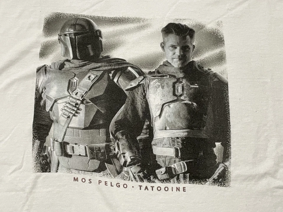 Camiseta Star Wars The Mandalorian Para Hombre Talla 3XL Blanca Manga Corta Foto 3 de 4