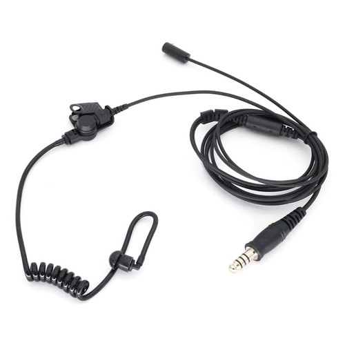 7.1mm Plug Acoustic Air Tube Earbud PTT 7.1mm Tacticals Radios Telescopic - Zdjęcie 8 z 8