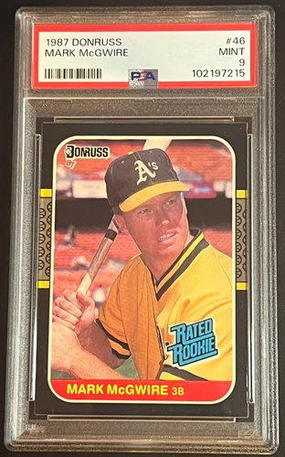 1987 Donruss #46 Mark McGwire A's RC Rated Rookie Card PSA 9 Mint NEW SLAB