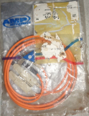 AMP NETCONNECT 3 FT. FIBER OPTIC PATCHCORD SC TO SC DUPLEX MM ORANGE ###