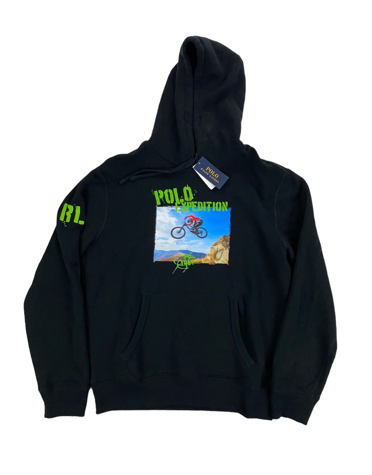 НОВЫЙ Polo Ralph Lauren Expedition 1967, черный пуловер с капюшоном, куртка мужская, Размер M