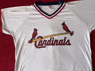 T-shirt Vintage Rawlings St. Louis Cardinals, Taille L, Manches Raglan, Années 70, Made In USA
