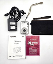 Pentax Digital Camera Optio A20 10.0MP Silver Not Working Charger w/battery Book