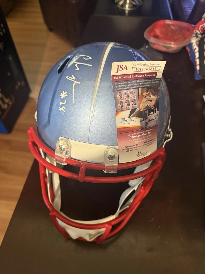 Chris Johnson Signed Titans Riddell Full Size Replica Helmet JSA COA - Image 2 of 3