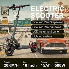 Fast Foldable Adult Escooter 500W Dual Motor 48V 15Ah 32MPH Electric Scooter
