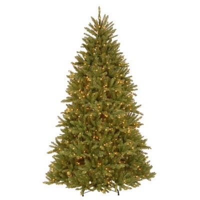 NATIONAL TREE COMPANY PRE-LIT ARTIFICIAL CHRISTMAS TREE DUNHILL FIR 7.5' GREEN