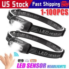 Torcia LED ricaricabile USB impermeabile lampada frontale torcia campeggio USA