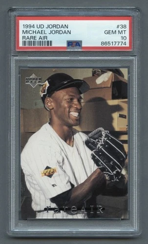 1994 MICHAEL JORDAN PSA 10 GEM-MT UPPER DECK RARE AIR CHICAGO WHITE SOX #38 RZC