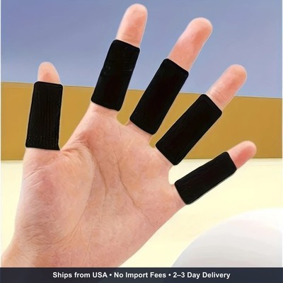 10 pack Finger Arthritis Sleeve Black Soft Material Universal Size Fashionable