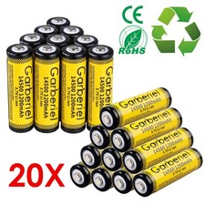 20pcs 14500 Battery 1200mAH 3.7V Rechargeable Battery AA Size Batteries for Toys 1.00 per gallon
