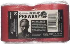 MUELLER Sports Medicine MWrap, Pre Wrap Athletic 2 Count (Pack of 1), Red 