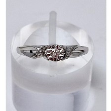 9ct White Gold Diamond Illusion Set Solitaire Engagement Ring in Size L