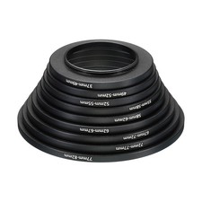 9 Pack Step for Camera Lenses Black Up Rings Set Lens Filter Adapter Ring