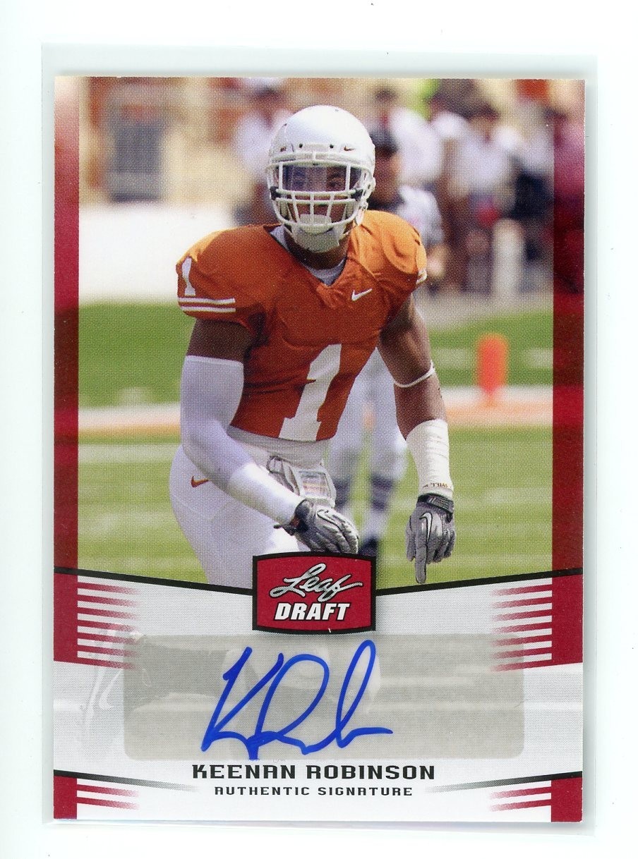 Keenan Robinson Leaf Metal Draft #KR1 Autograph