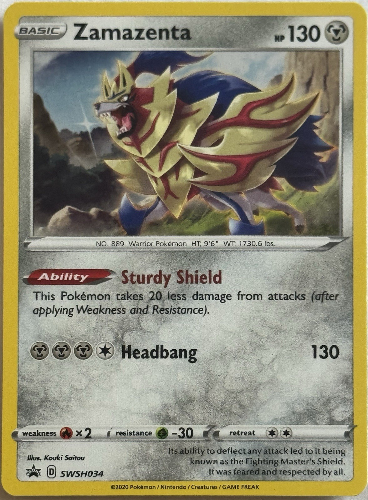Zamazenta SWSH034 Black Star Promo Pokemon TCG Holo NM/M