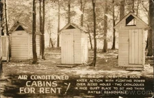 Outhouse Birchwood, Wisconsin WI Air Conditioned Cabins For Rent! 1937 RPPC