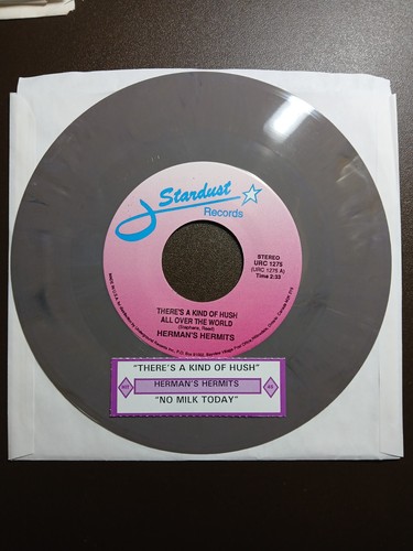 HERMAN'S HERMITS There's A Kind of Hush / No Milk Today MARBLED Vinyl ...