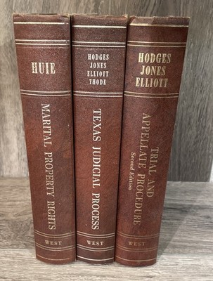 Vintage Texas Law Book Lot (3) - Marital Property, Trial & Judicial Process