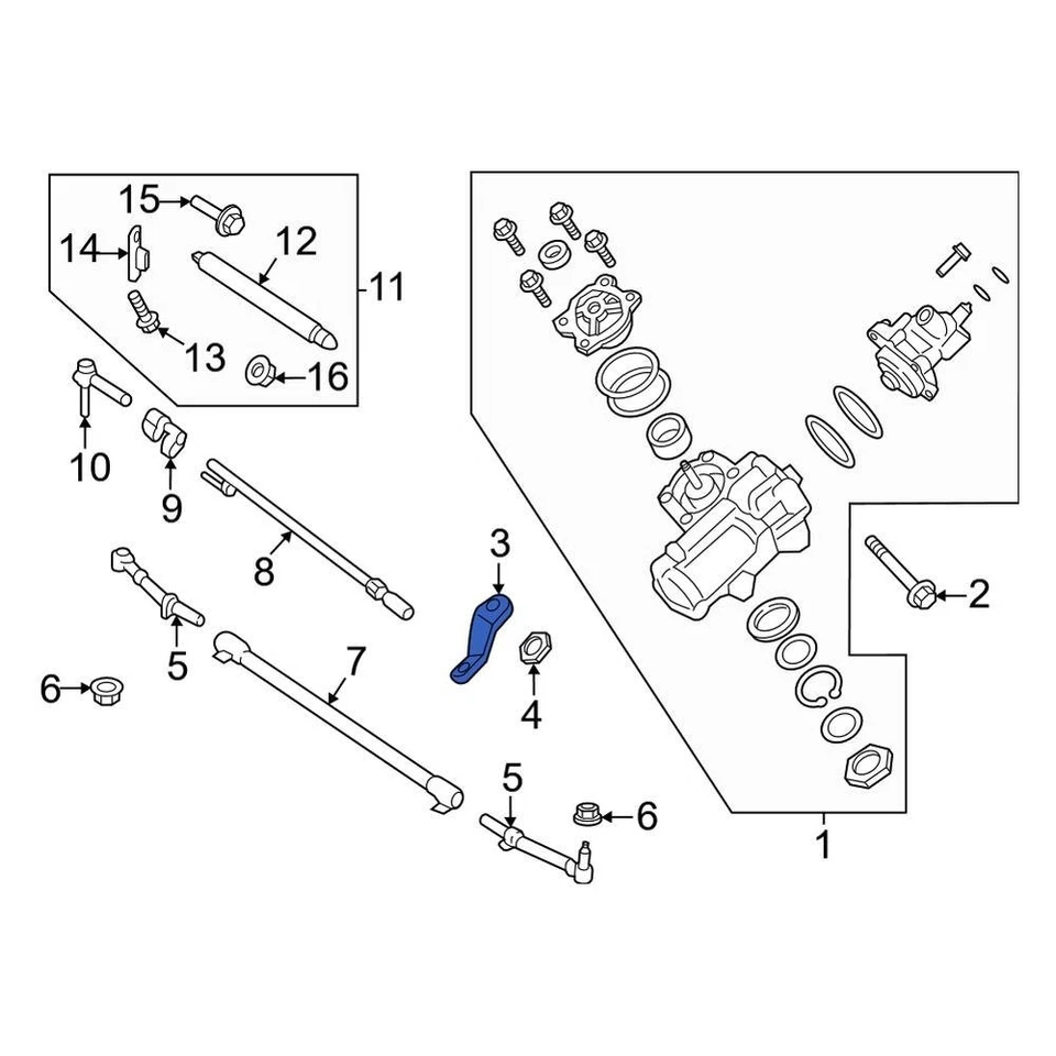 For Ford F-550 Super Duty 2017 Ford PC3Z3590B Front Steering Pitman Arm - Изображение 2 из 2