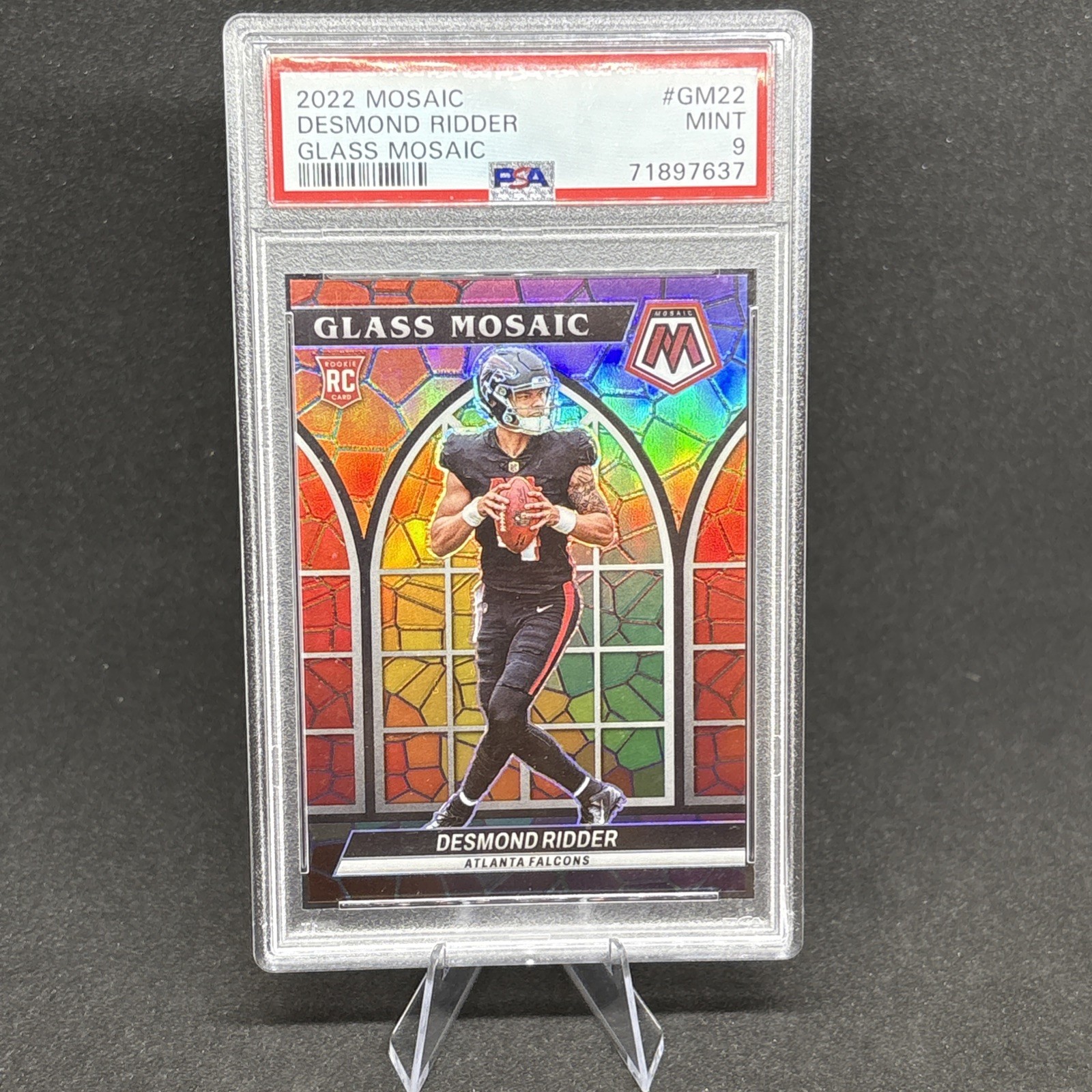 2022 Mosaic Desmond Ridder Stained Glass Case Hit Rookie Card - PSA 9 MINT