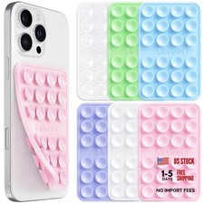 6 Pack Double Sided Silicone Suction Cup Phone Case Mount, Hands-Free Strong