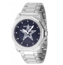 Invicta NFL Dallas Cowboys Men's 42mm Blue Dial Stainless Quartz Watch 47920