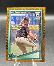 2025 Donruss Optic Boston Bateman Rated Prospect Orange Lazer #118 Padres