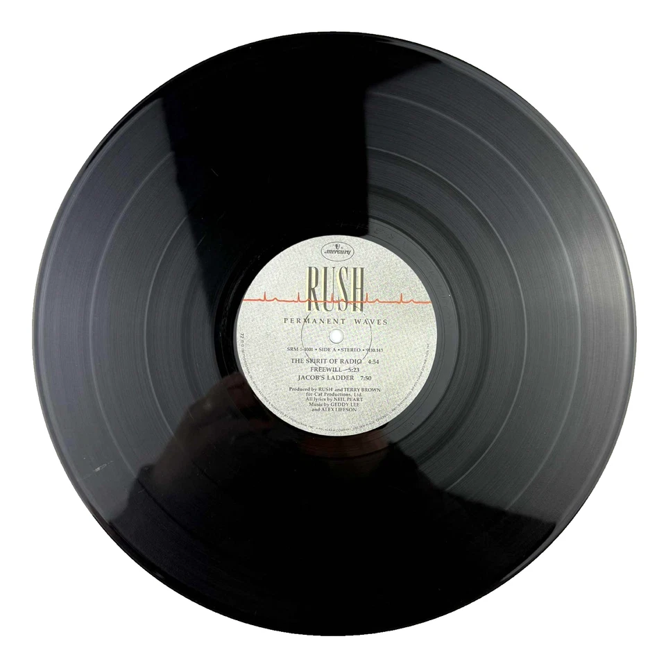 Rush Permanent Waves vinyl record LP 80s Classic Rock OG Progressive - Image 2 of 4