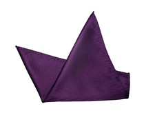 SW for Gascoigne Pocket Square Purple Silk Herringbone Men's
